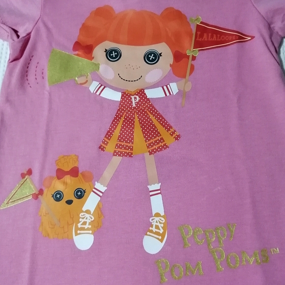 🔥SALE🔥 Lalaloopsy Peppy Pom Poms Girl's T-shirt Tee NWT Sizes 2T, 3T, 4T - Picture 2 of 5